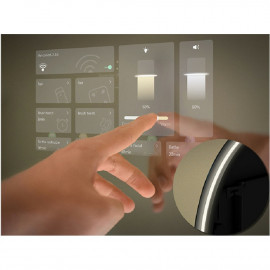 Круглое умное Smart зеркало с подсветкой и сенсорным экраном с Android OS SM002-8 диаметр 800 мм 