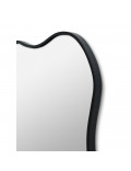 Овальное волнистое зеркало в чёрной раме Fancy Oval Black (Фэнси) Smal 60*80 см в интернет-магазине зеркальной мастерской ЗЕРКАЛА-М фото 1 